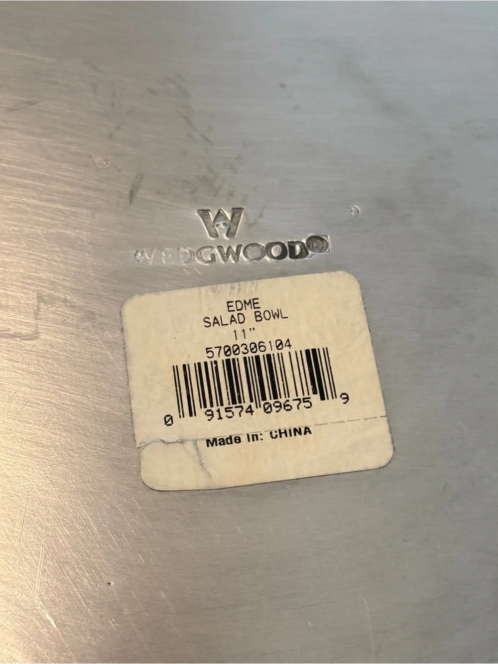 MCM Wedgwood Pewter bowl salad bowl 10.75